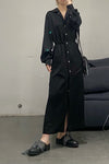 SAMUEL GUI YANG Phoenix hammered silk dress DR01-1